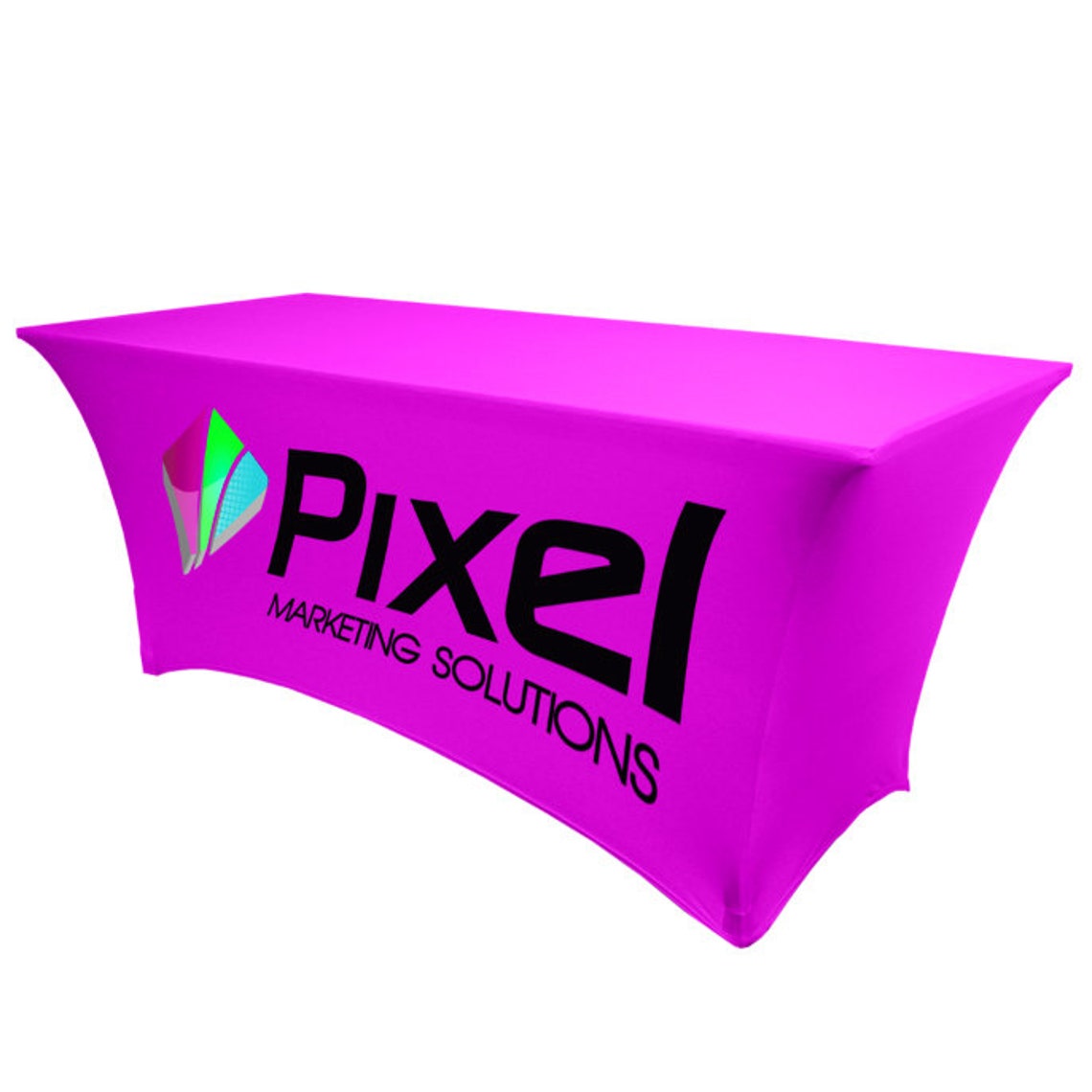 Logo Tablecloth 6' Spandex Table Cover for Trade Show Etsy