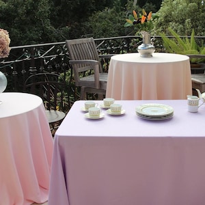 Square Tablecloth, Round Tablecloth and Rectangle, All Sizes Table Linens, 74 Colors