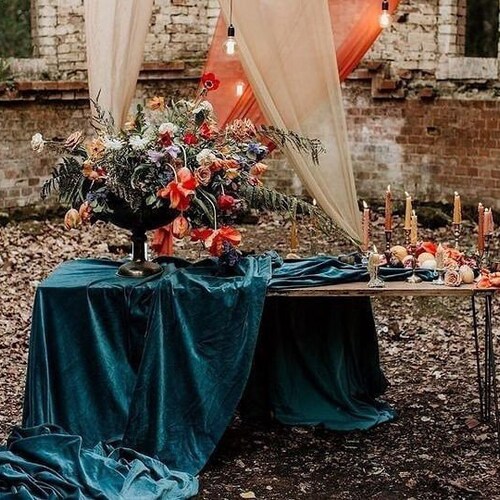 Velvet Table Runners Bulk Wedding Table Runners 40 Rich Etsy