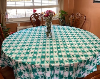 St. Patrick's Day Tablecloth, Shamrock Tablecloth, All Sizes, 3 Patterns