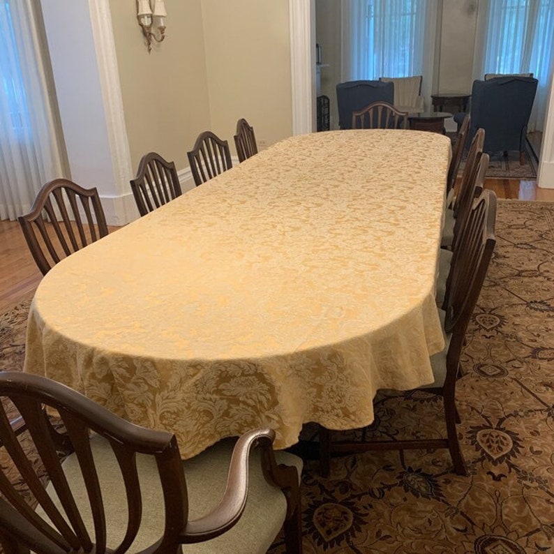 Large oval tablecloth