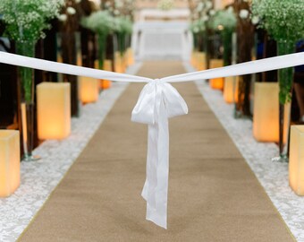 burlap and lace aisle runner