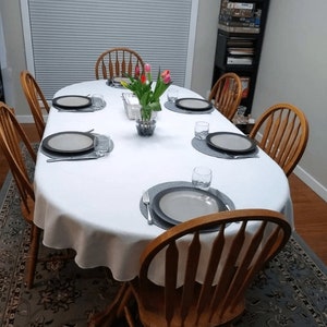 All Oval Tablecloth Sizes, Spun Polyester Tablecloth, Top Seller