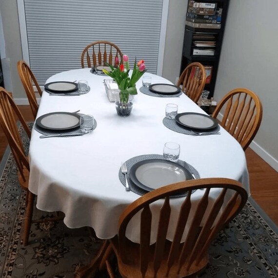 Oval 2024 tablecloth sizes