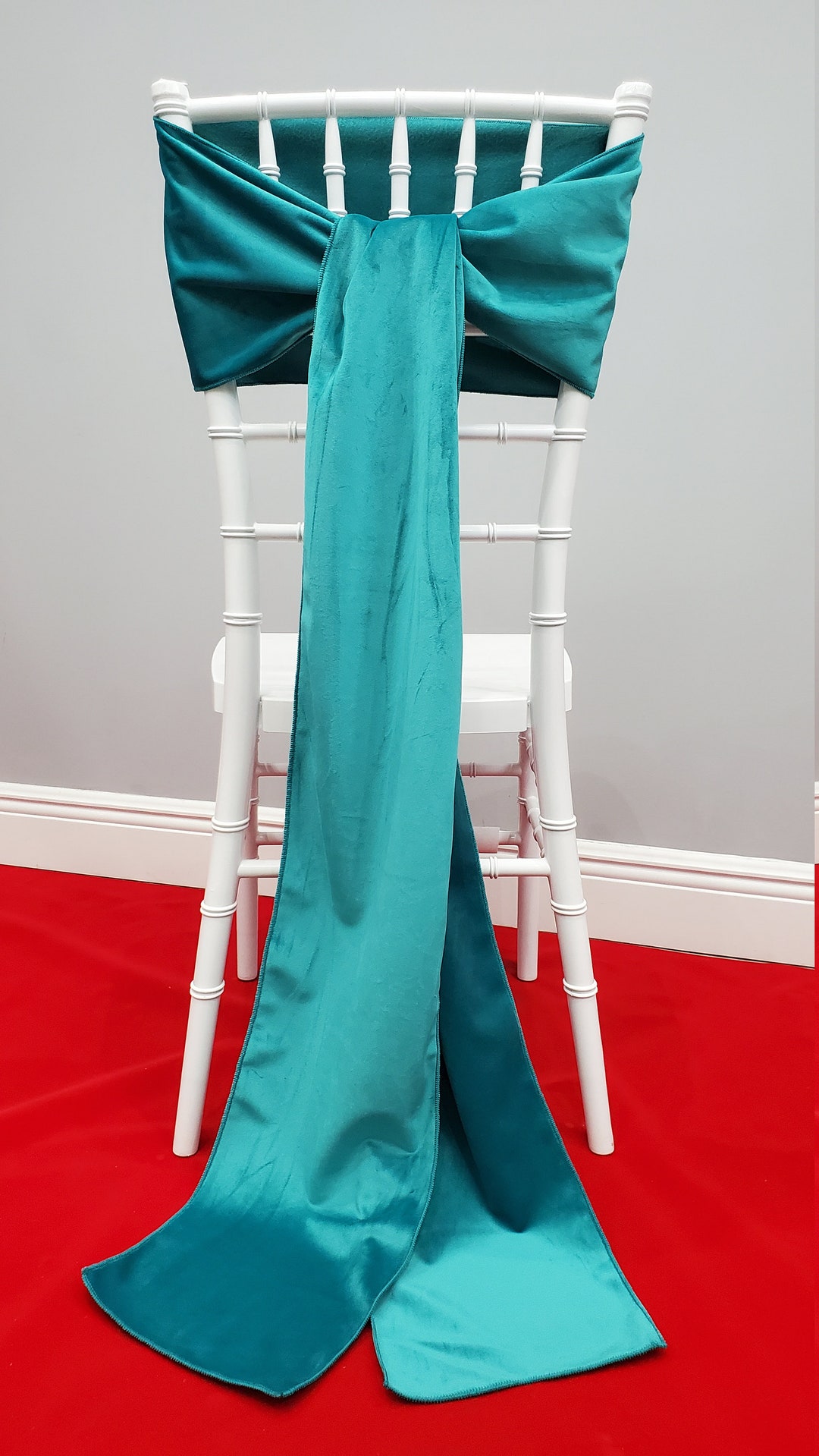 Velvet Chair Sashes Wedding Chair Sashes 35 Rich Colors Etsy