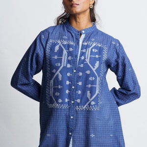 Women&#39;s check blouse modern summer blouse loose fit relaxed fit shirt Women&#39;s Long Sleeve Formal Shirt Button Down Shirt top Fashion Gift