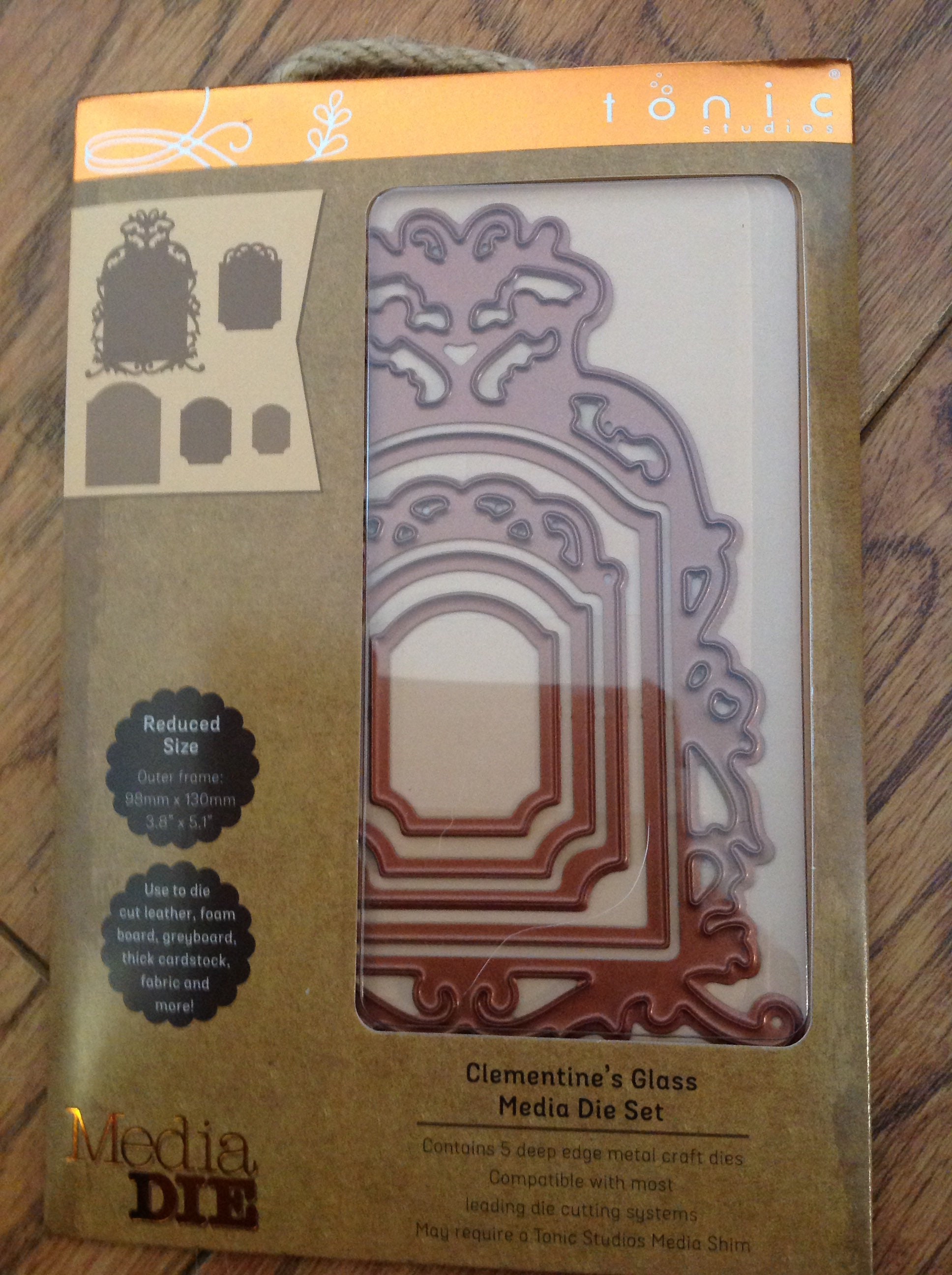 Tonic Media Die Clementines Glass Media Die Set card Fabric FREE GIFT