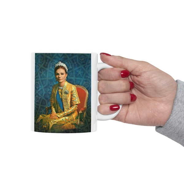 Ceramic Mug 11oz Shahbanoo Farah Pahlavi Queen of Persia