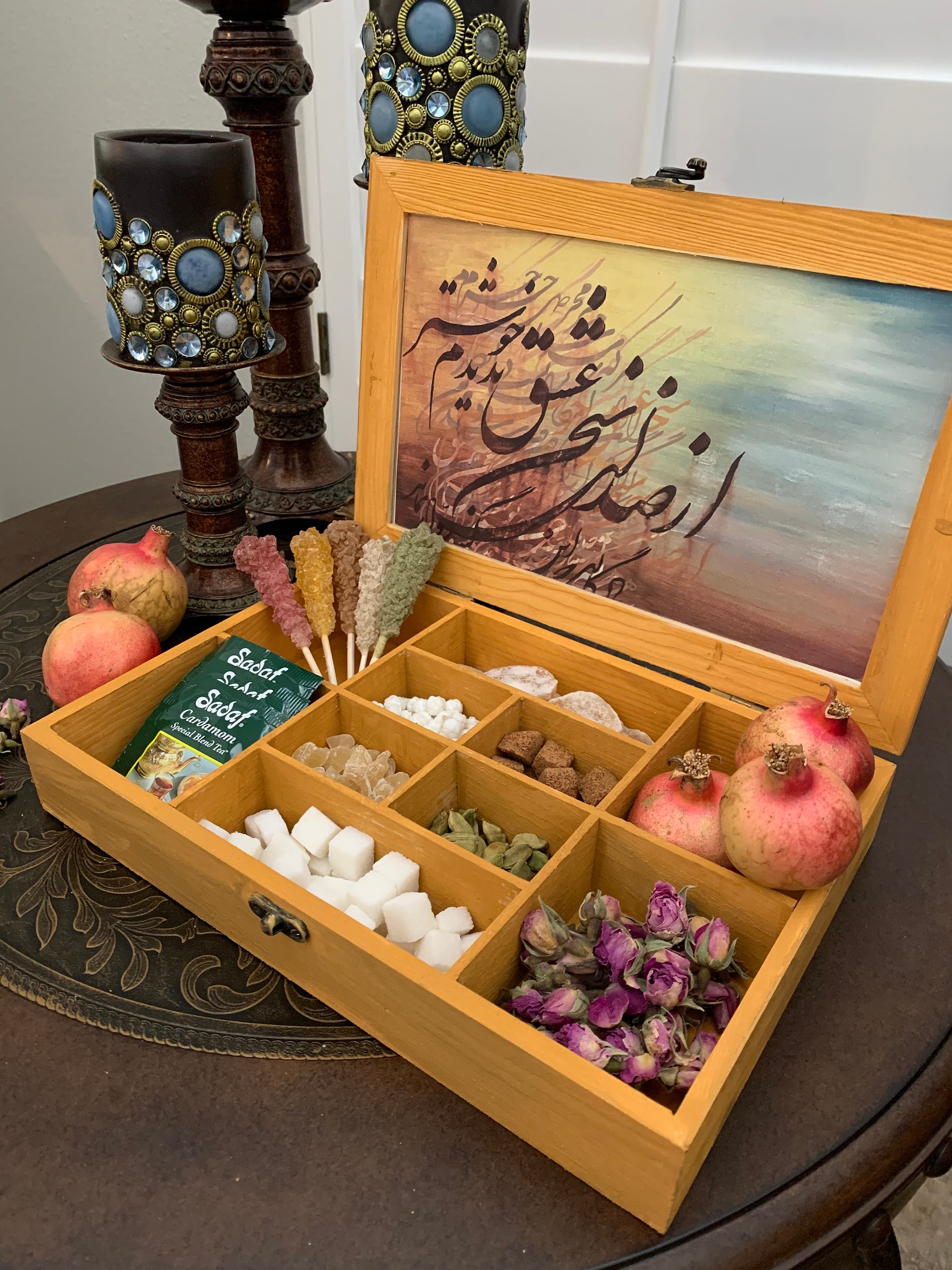 Persian Handmade Farsi Calligraphy Tea Box Jewelry Box Great Etsy Canada