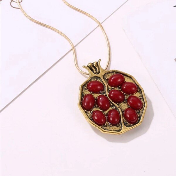 Persianas hechas a mano Granadas Joyería Collar estilo Medio Oriente Gran Regalo Para Norooz Yalda San Valentín Navidad Día de la Madre