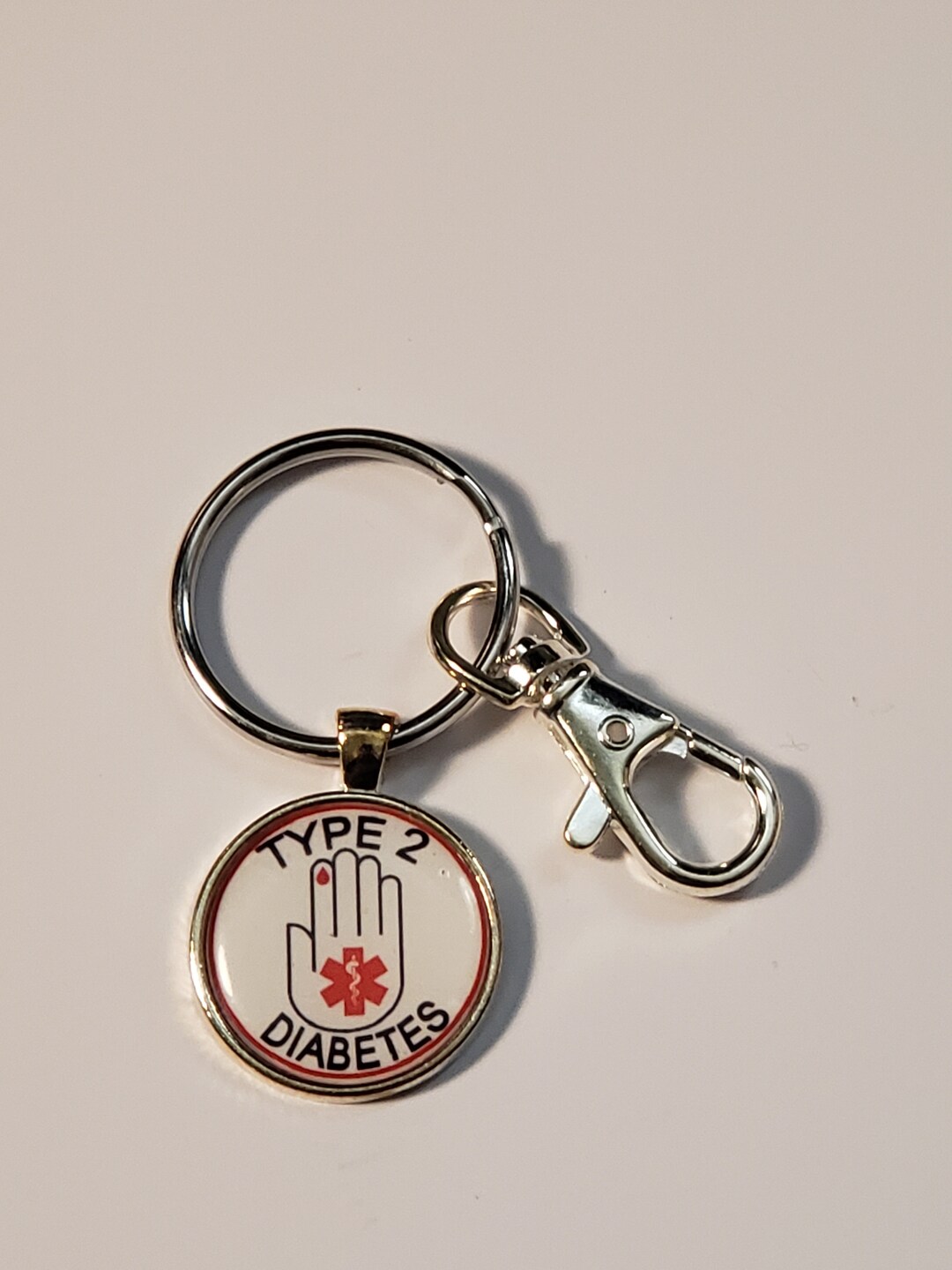 Diabetes Medical Alert Keychain FREE SHIPPING Etsy