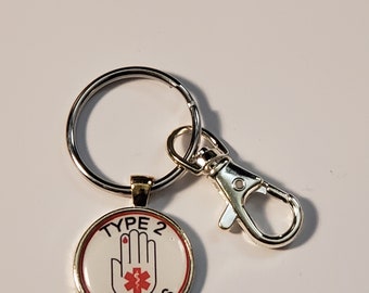 Diabetes Medical Alert, Keychain, FREE SHIPPING