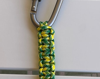 Football Paracord Lanyard Keychain with Carabiner