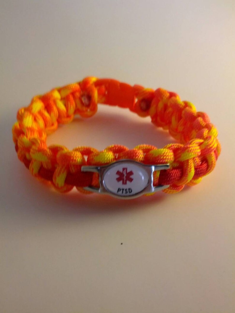 PTSD Paracord Medical Alert Bracelet Etsy