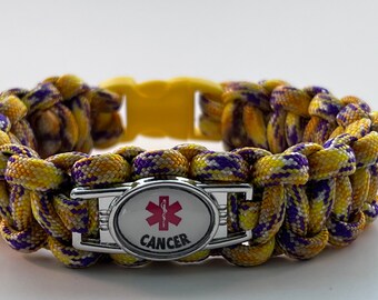 Childhood Cancer Bracelets in Awareness Fighter and Warrior Camo, Metal Buckle