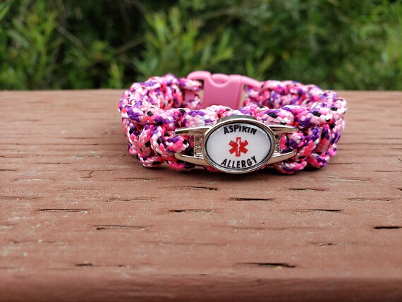 Medizinischer Alarm Paracord Armband Medical ID ICD Diabetes Krebs Herz Blutverdunner Etsy