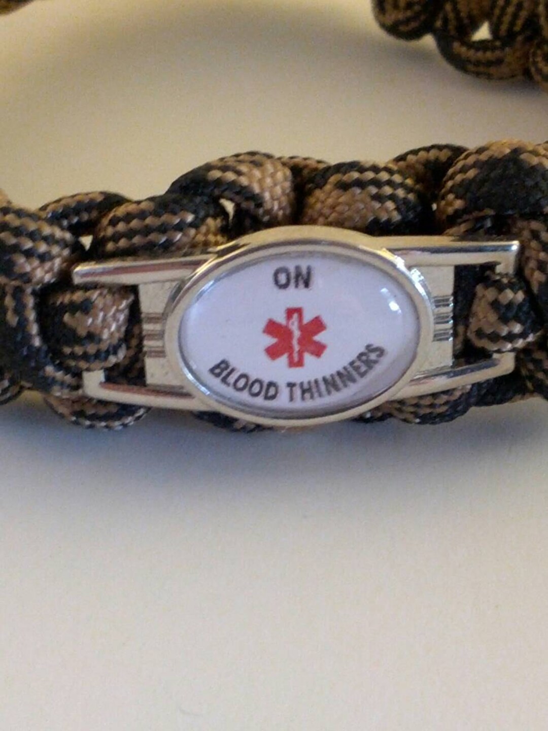 Blood Thinner Paracord Medical Alert Bracelet, Coumadin, Warfarin, Eliquis ,XARELTO, Metal