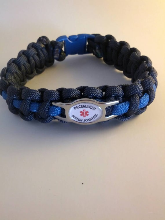 Thin Blue Line Medical Alert Bracelet Boston Scientific St Jude