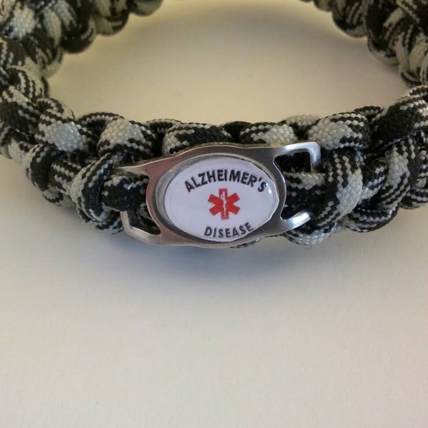 Alzheimer's Medical Alert Paracord Bracelet: USA Made