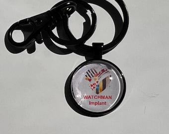 Watchman Implant Medical Alert Keychain, Free Shipping