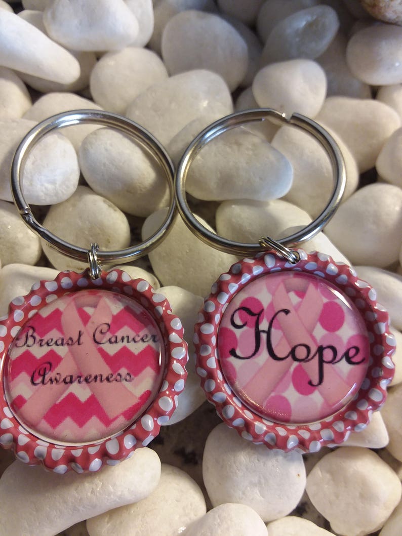 Breast Cancer Awareness Keychain Pink keychain Free Shipping