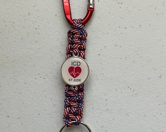 ICD Medical Alert Keychain: Paracord Biotronix, St Jude