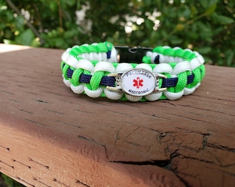 Pulsera de alerta médica para marcapasos, hebilla de metal