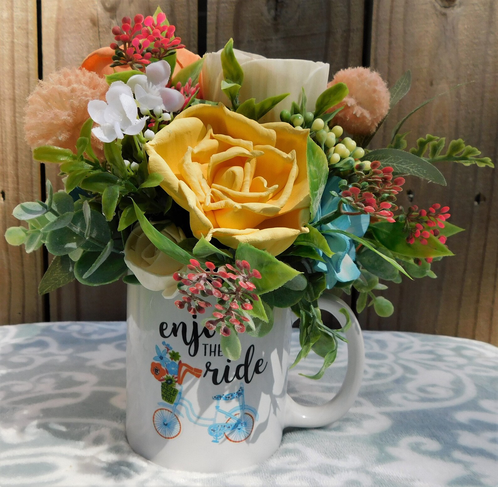 Sola wood flower Mug Arrangement Etsy
