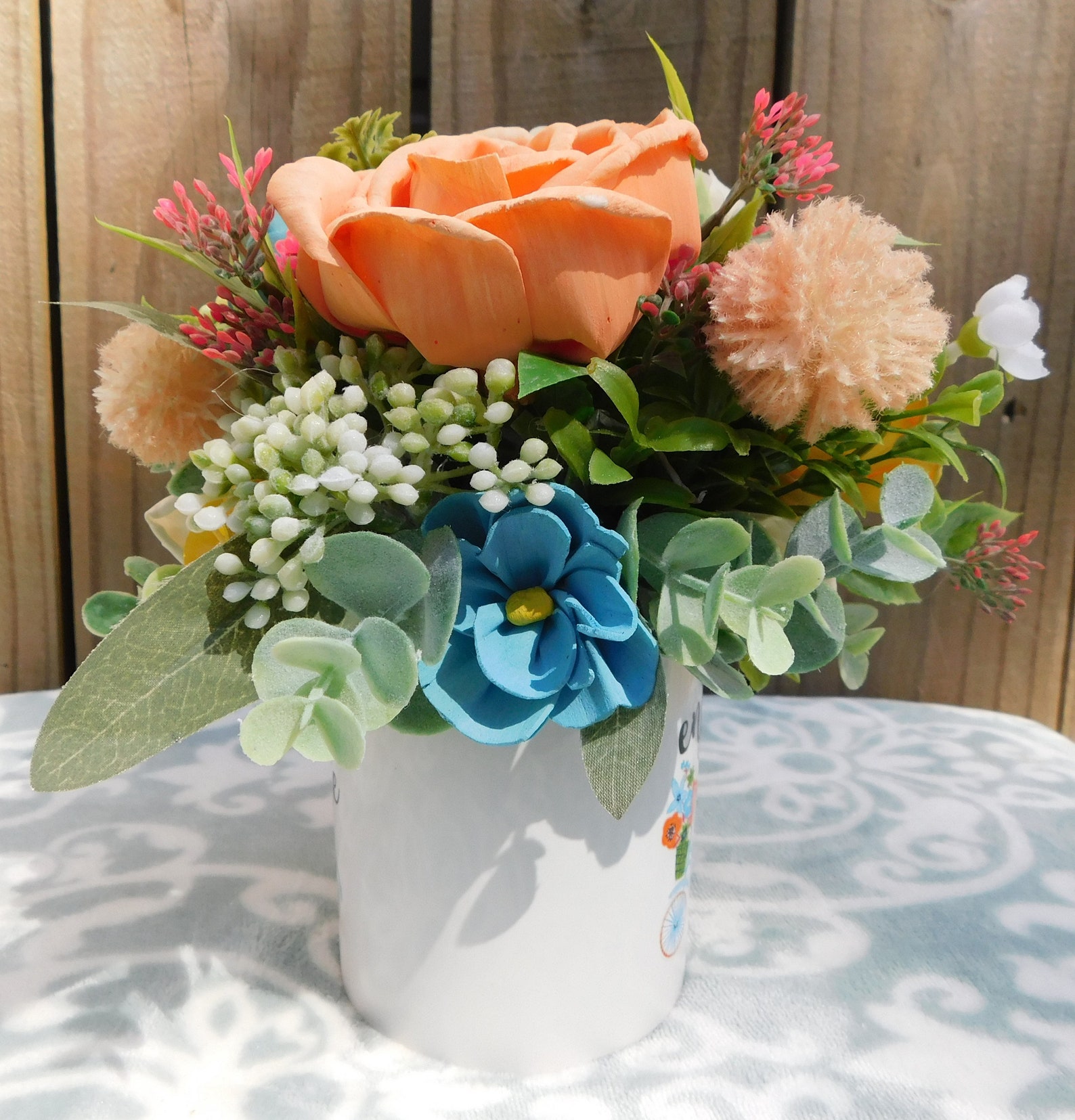 Sola wood flower Mug Arrangement Etsy