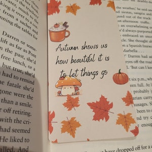 Autumn Bookmark: Pumpkin Spice, Cozy Season Gift