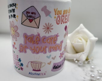Positive Affirmation Mug: Self Love, Mental Health Gift