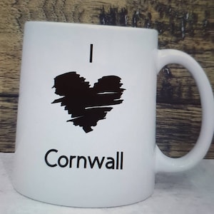Caneca &quot;I Heart Cornwall&quot;: Presente da Cornualha