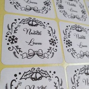 Cornish Merry Christmas stickers , christmas labels , gift labels , Cornwall merry Christmas , Nadelick Lowen