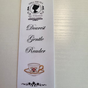 Dearest gentle reader | Bridgerton Bookmark  Lady Whistledown Netflix I Bookish I Birthday Gift I Reader Handmade |  gift | Cheap gift idea