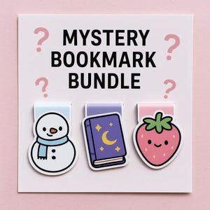 Mystery Magnetic Bookmark Bundle surprise set of 3