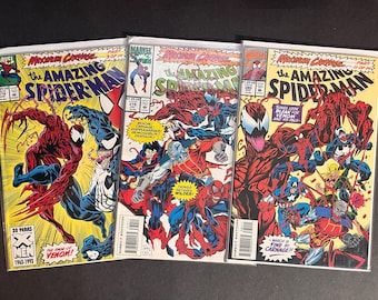 Spiderman Maximum Carnage Comic Lot (378-380) VF+