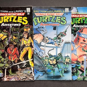COMPLETE Teenage Mutant Ninja Turtles Adventures Mini Series Comics Lot of 3 ! No 1-3 | 1988 Vintage VG