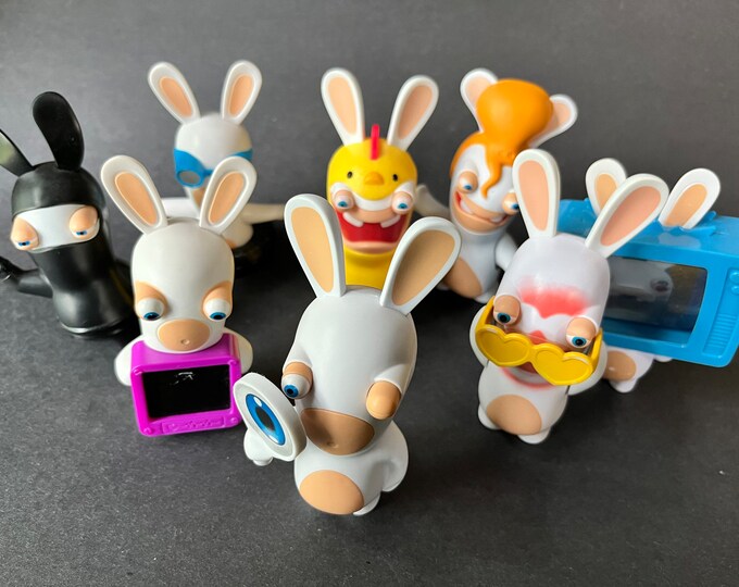 Vintage Mcdonald’s Rayman Raving Rabbids Figure Lot of 8, Kids Happy ...