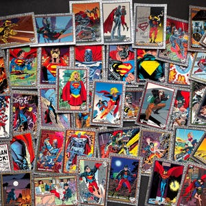 El regreso de Superman / Tarjetas Skybox de DC Comics 1993 / Lote de 84 tarjetas / Juego incompleto