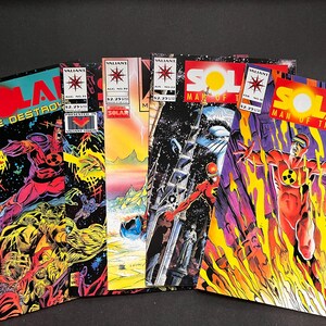 Solar Man of The Atom Comic Book Lot of 5 | Valiant comics | FN / VF