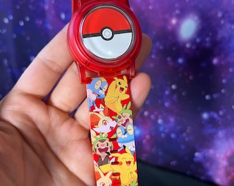 Vintage Pokemon Red Light Up Watch, Works!