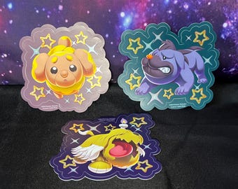 Pokemon Sticker Lot of 3! Greavard, Mastiff, Fidough