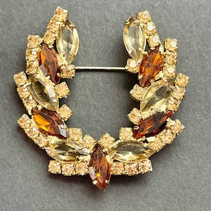 Vintage Juliana Rhinestone Horseshoe Brooch