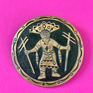 Vintage Copper Kachina Brooch Copper Jewelry