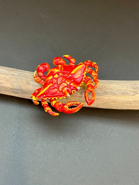 Vintage Crab Brooch Signed Gerrys