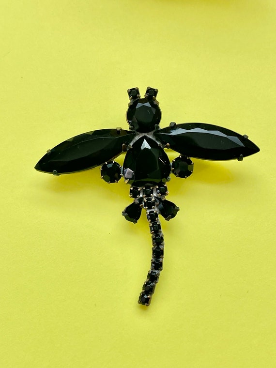 Vintage Czech Dragonfly Brooch - image 4
