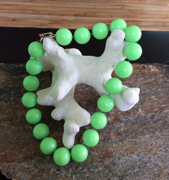 Chunky Green Choker Lime Green