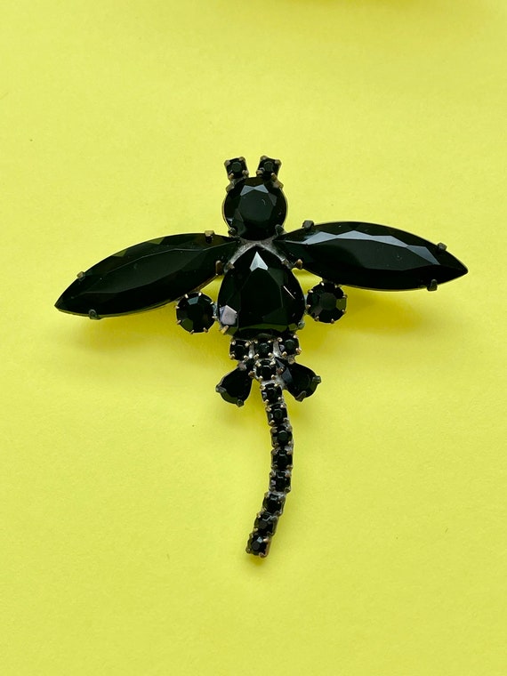 Vintage Czech Dragonfly Brooch - image 3