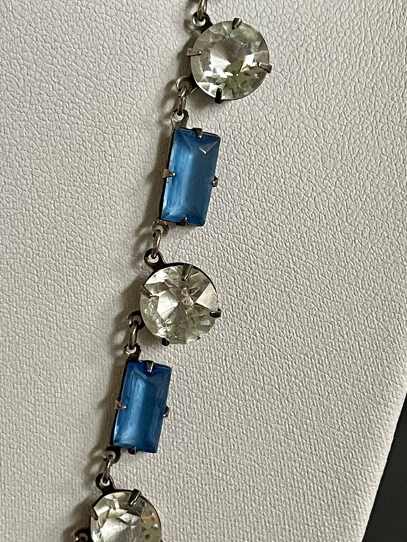 Art Deco Blue Crystal Choker - image 6