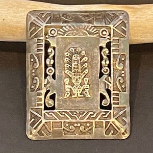 Vintage Sterling Peruvian Brooch